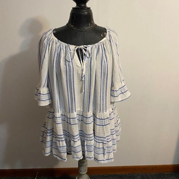 Est 1946 Blue, White tiered top, size 18/20 - Picture 1 of 5